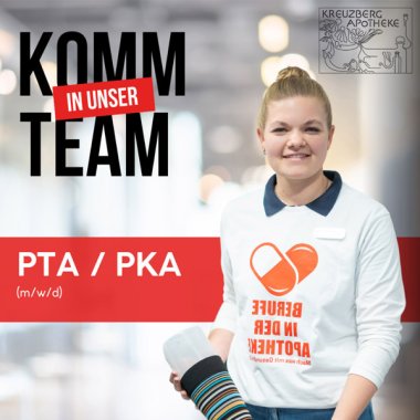 Stellenanzeige für die Berufe PTA und PKA der Kreuzberg-Apotheke in Cochem